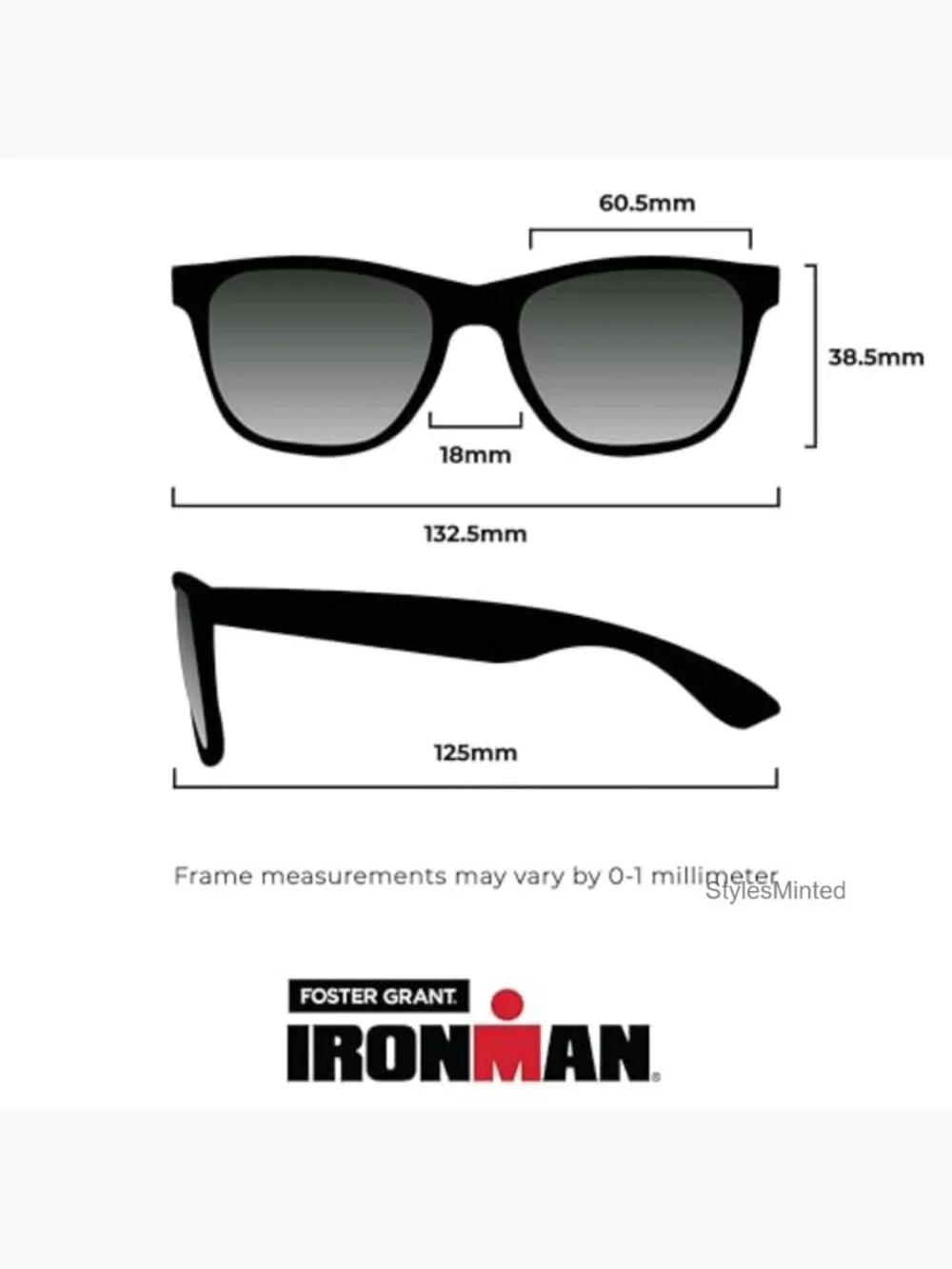 Men's Flex Sunglasses Wrap with UV Protection, Scratch Resistant, 62 mm
